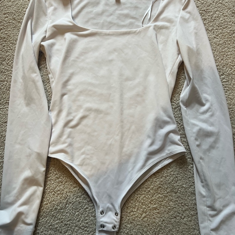 Dynamite Classic White Long Sleeve Bodysuit